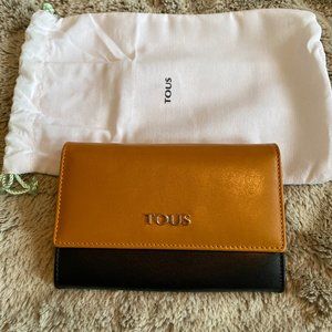 authentic TOUS bicolor leather wallet